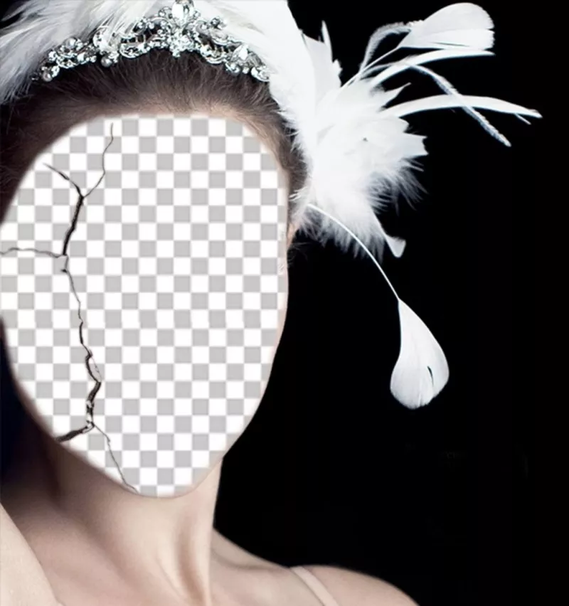 Fotomontaje de un poster de la película Cisne Negro para poner tu cara ..