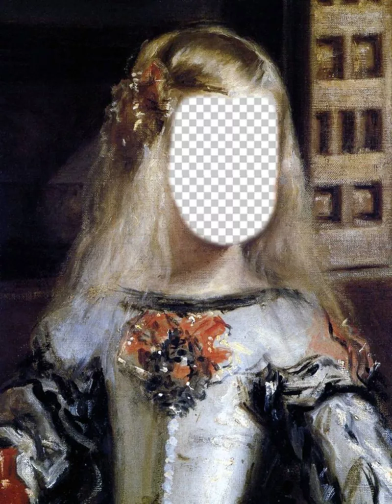 Fotomontaje del cuadro de la Infanta Margarita de Velázquez para colocar tu cara ..