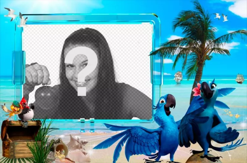 Fotomontaje de verano para poner tu foto en una playa. ..