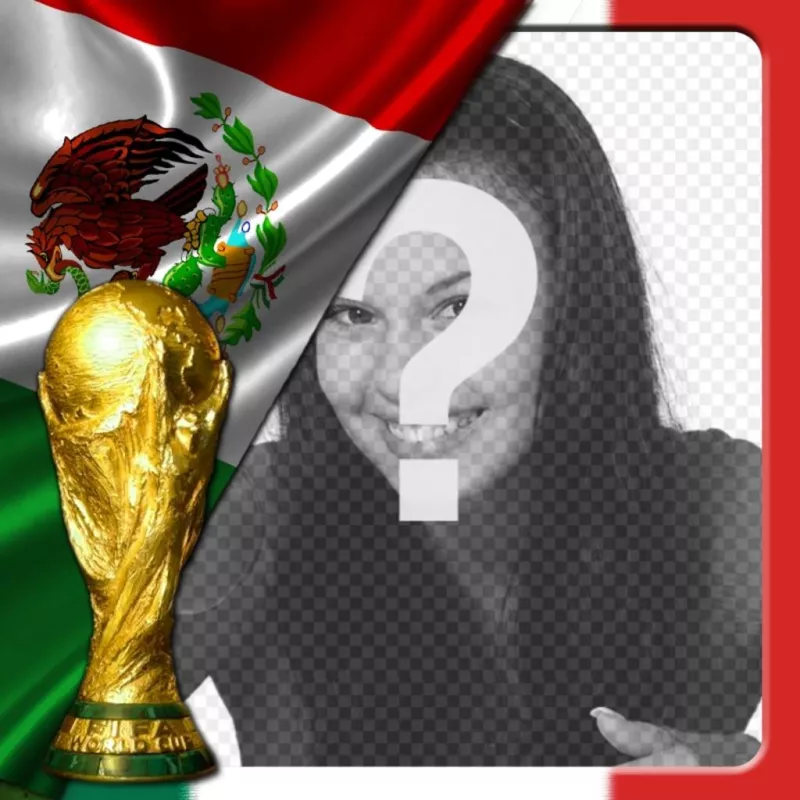 Fotomontaje con la bandera de México para poner como foto de perfil. ..