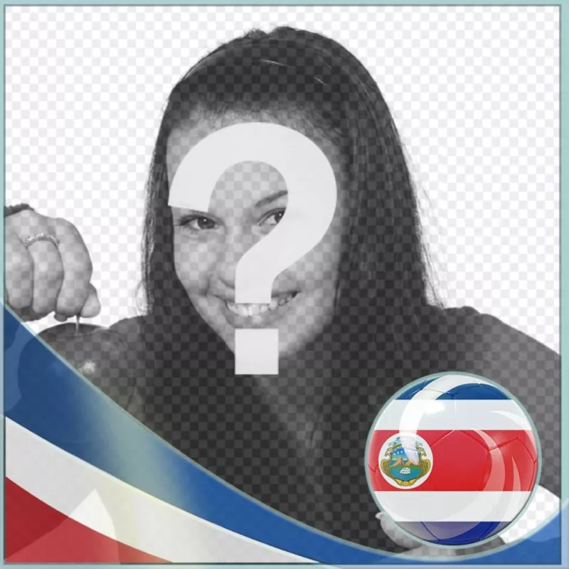 Montaje con la bandera de Costa Rica para poner tu foto. ..