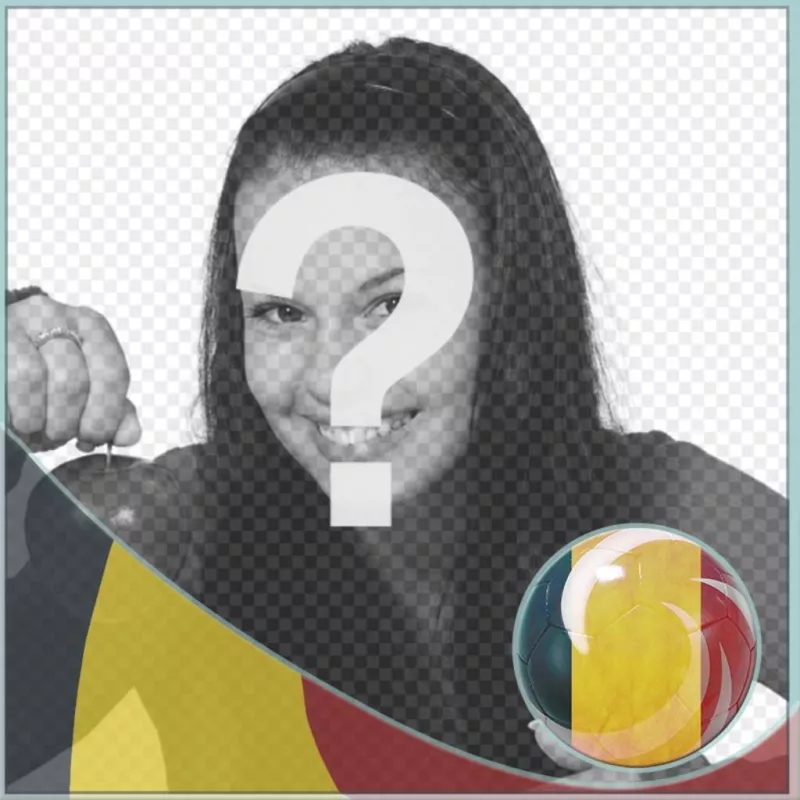 Bandera de Bélgica para foto de perfil de las redes sociales. Pon tu foto junto a la bandera de Bélgica en forma de..