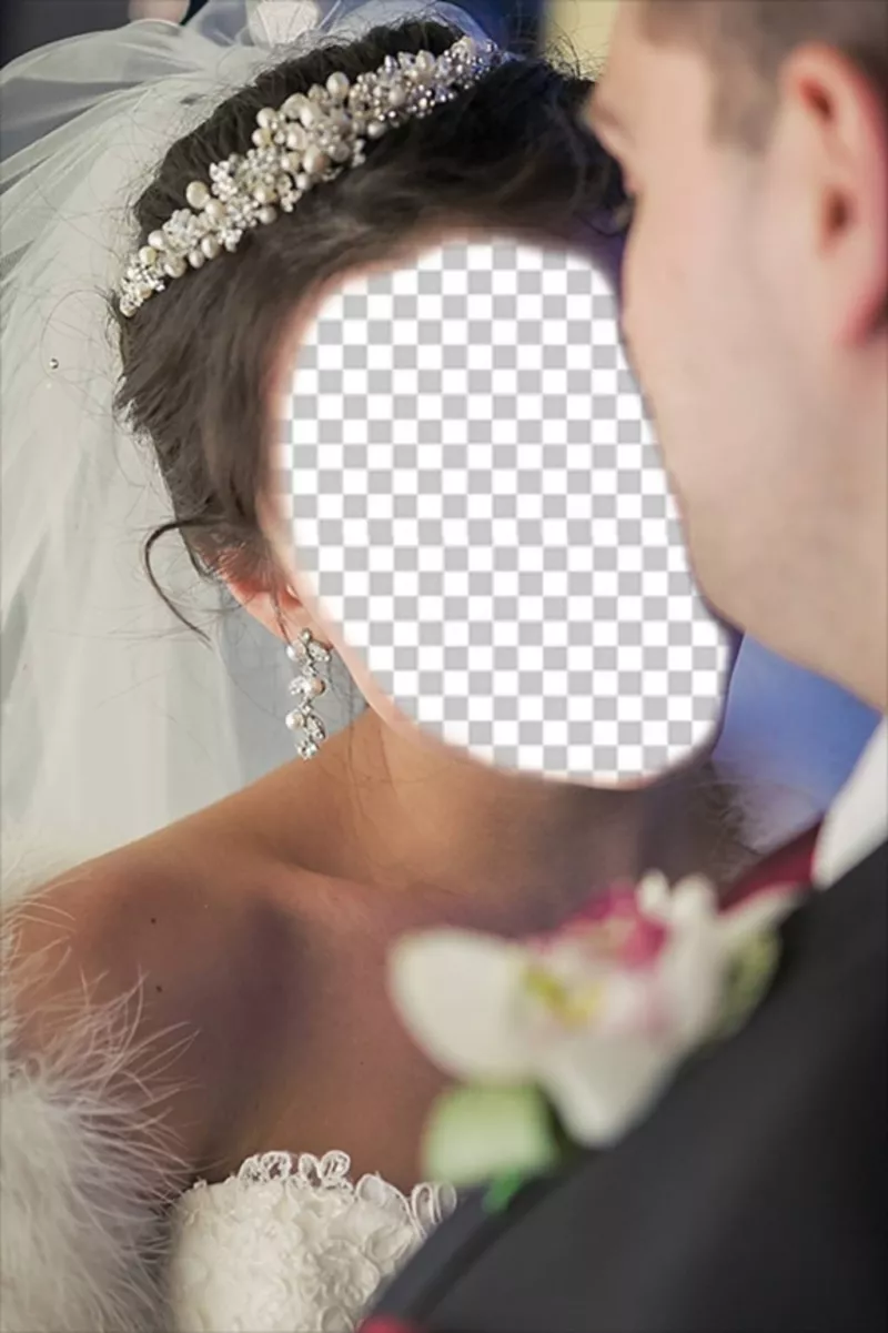 Fotomontaje de rostro para convertirte en la protagonista de la boda. ..