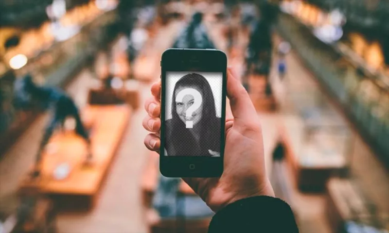 Collage para poner tu foto en un iphone en un museo. ..