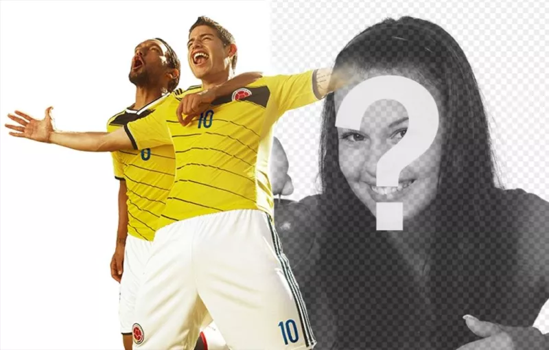 Fotomontaje de la selección de Colombia, con James Rodríguez. ..