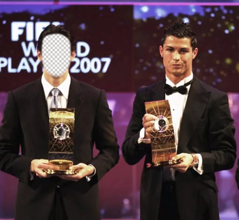 Fotomontaje para poner una cara en Kaká junto Cristiano Ronaldo ..