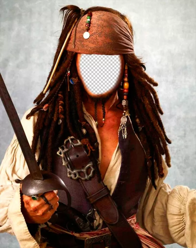 Fotomontaje del capitán Jack Sparrow para tu foto ..