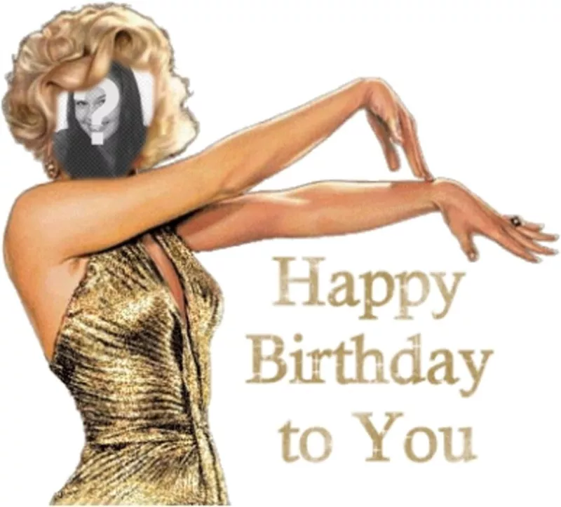Postal de cumpleaños happy Birthday Marilyn Monroe personalizable. ..