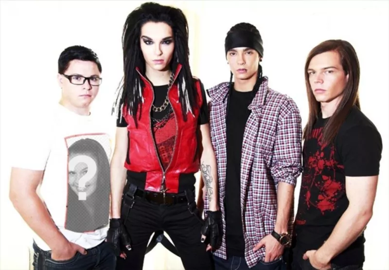 Con este foto efecto saldrás en la camiseta de un integrante de Tokio Hotel. ..