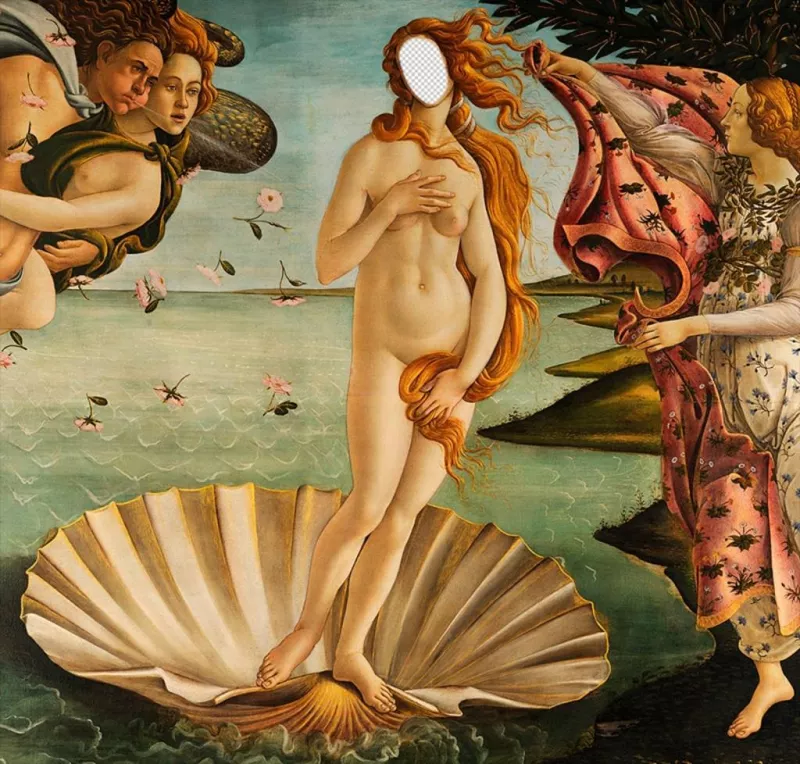 Fotomontaje para poner tu cara en la Venus de Botticelli ..