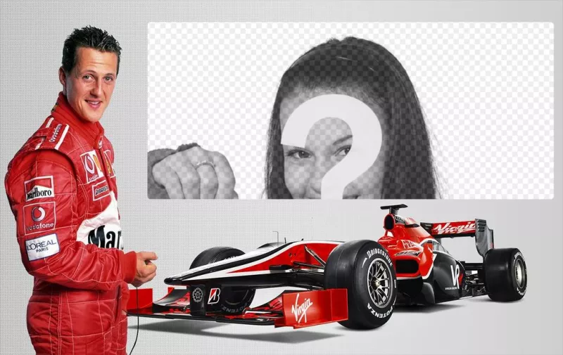 Fotomontaje de Michael Schumacher ..