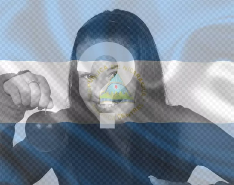 Bandera de Nicaragua para tu foto ..