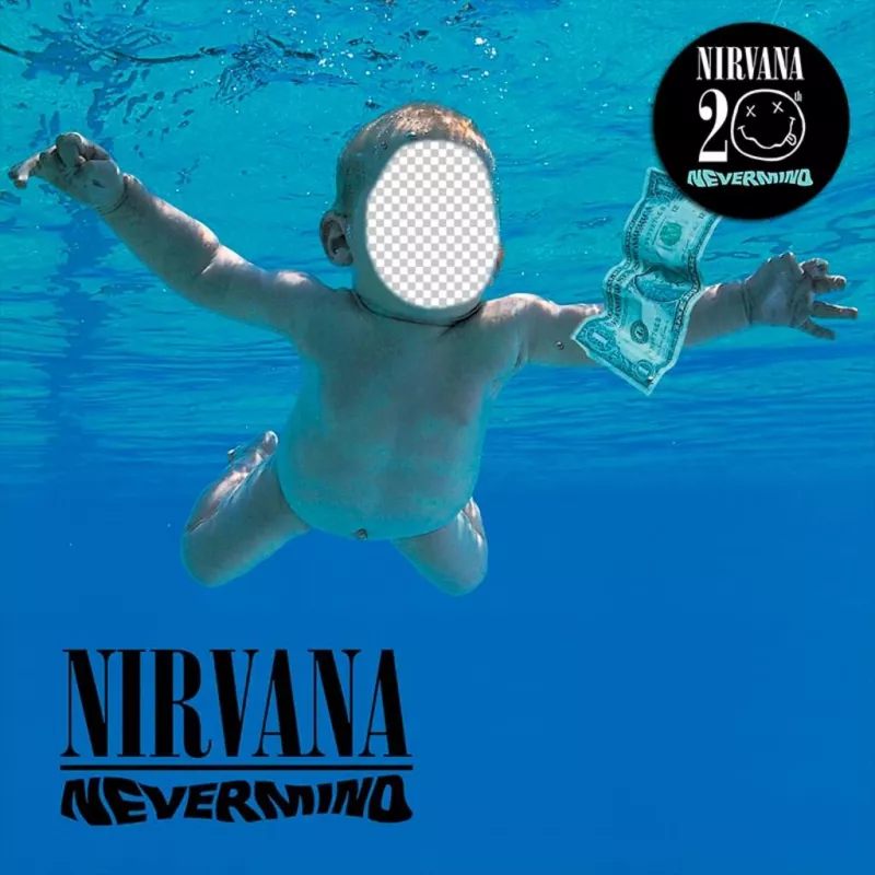 Fotomontaje con la portada del CD de Nirvana para editar ..