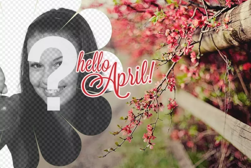 Wallpaper de primavera con el texto Hello April! ..