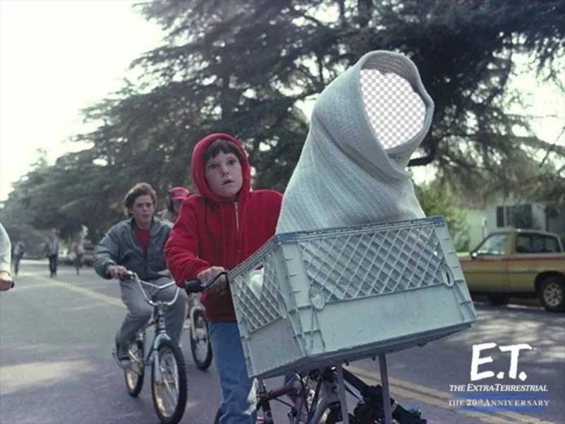 Fotomontaje de E.T. para poner tu cara en la del extraterrestre ..