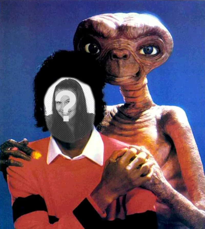Michael Jackson con ET, fotomontaje de Michael Jackson con tu..