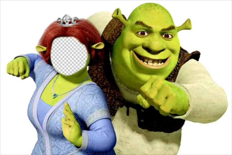 Sé Fiona junto a su esposo Shrek editando este montaje online ..