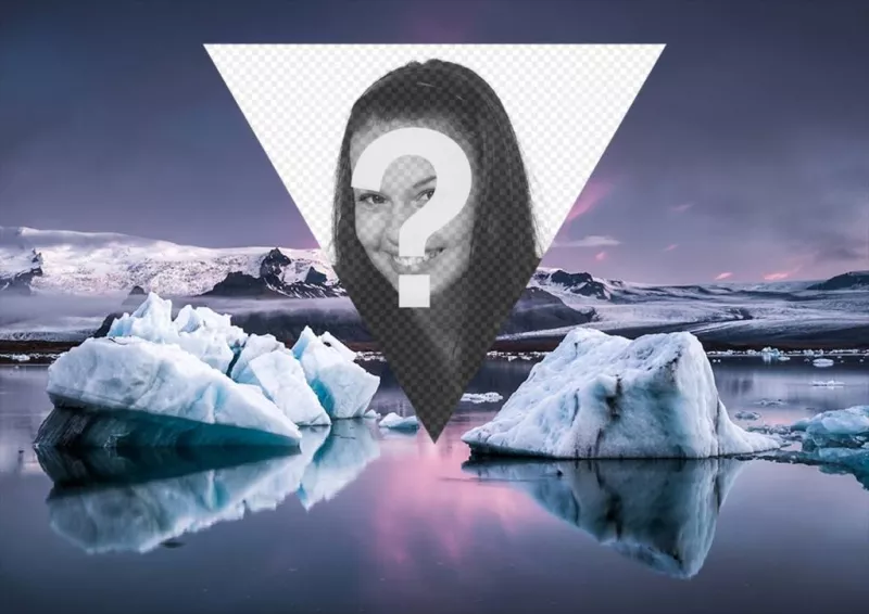 Collage hipster para poner tu foto en un glaciar ..