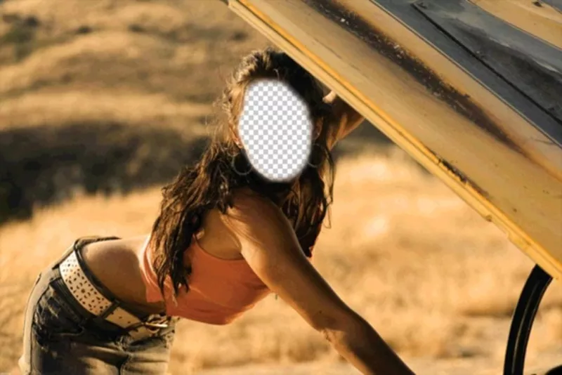 Fotomontaje de Megan Fox en una escena para añadirle una cara ..