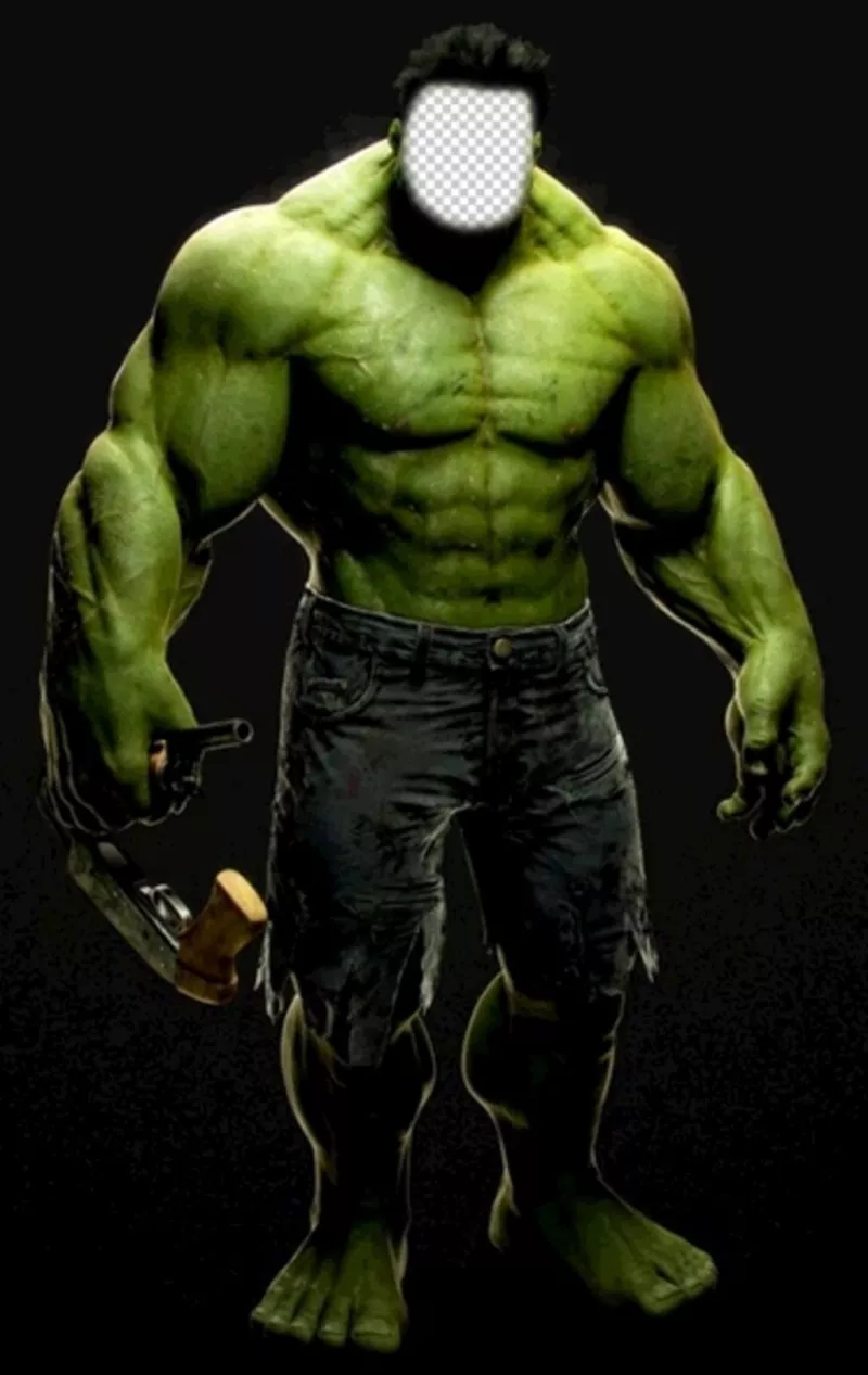 Fotomontaje de Increíble Hulk para ponerle tu cara ..
