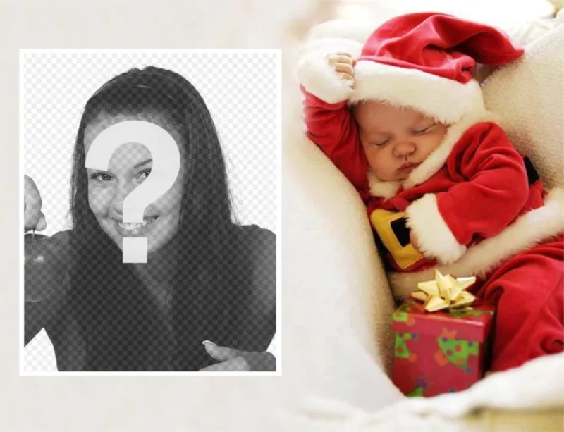 Fotomontaje de Navidad con un bebé para subir tu foto ..