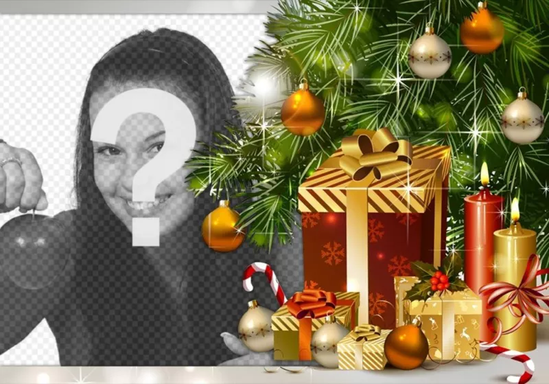 Fotomontaje de Navidad con regalos para subir tu foto ..
