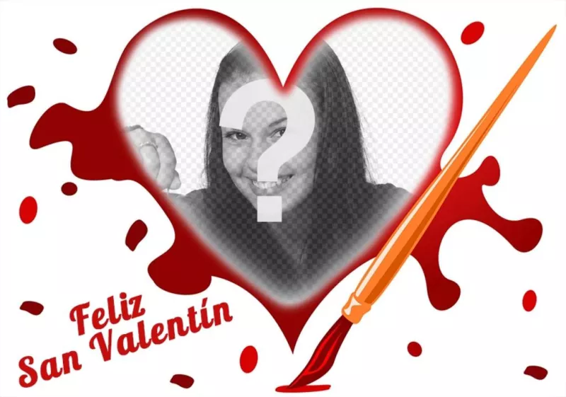 Fotomontaje para celebrar el Día de San Valentín con una foto ..