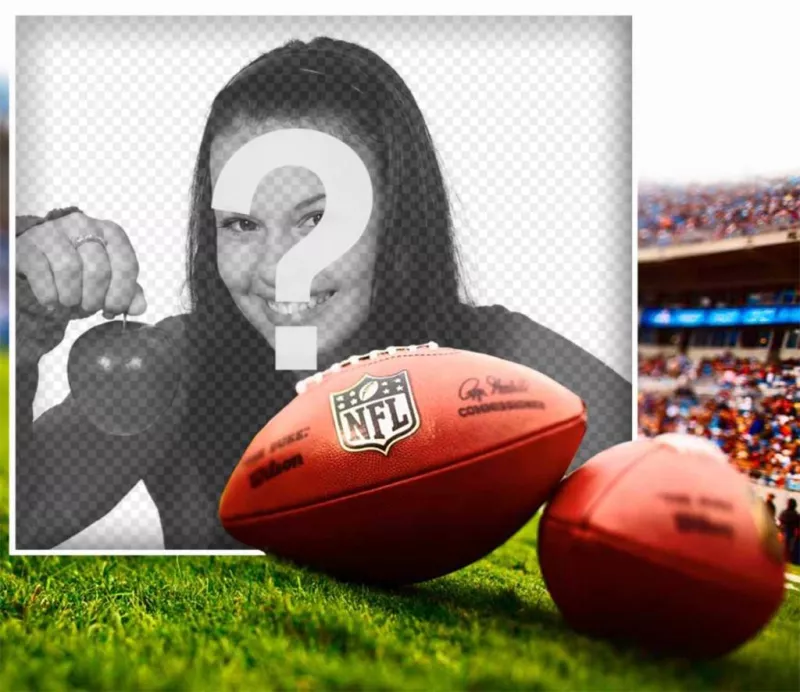 Edita este fotomontaje de un balón de fútbol americano de la NFL ..