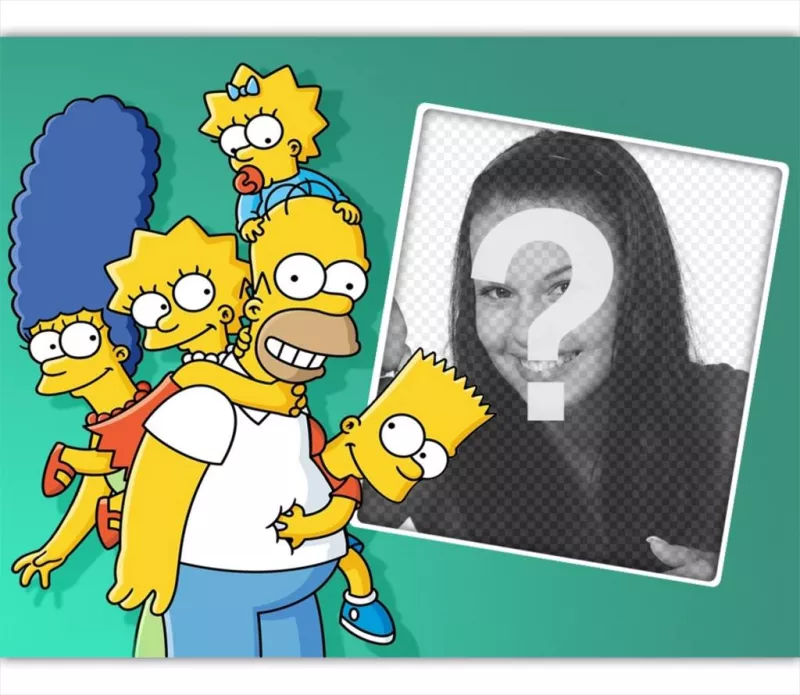 Sube tu foto junto con toda la familia Simpson y gratis ..