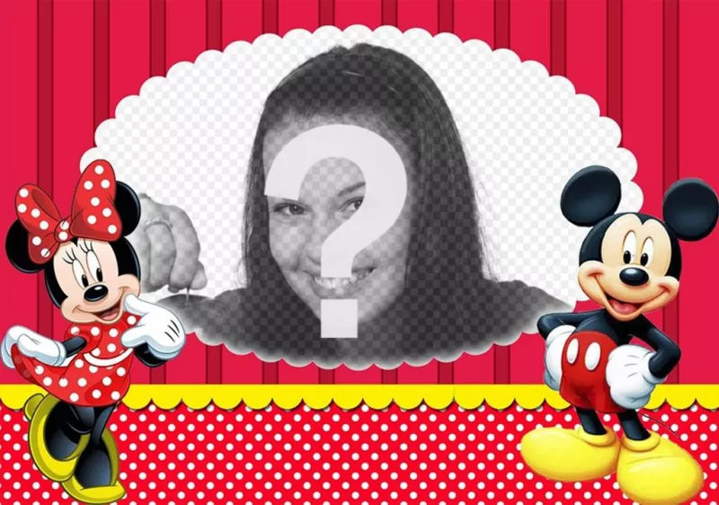 Fotomontaje con Mickey y Minnie para subir tu foto favorita ..
