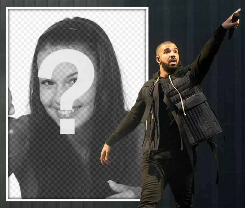 Acompaña a Drake en un concierto cargando tu foto ..