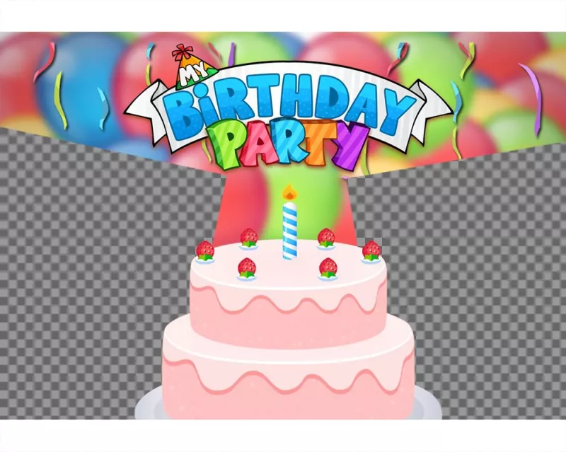 Sube dos fotos a este efecto colorido de BIRTHDAY PARTY ..