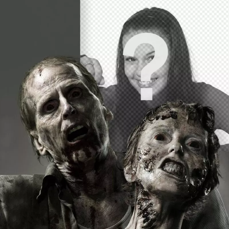 Fotomontaje de terror con zombies con tu foto ..