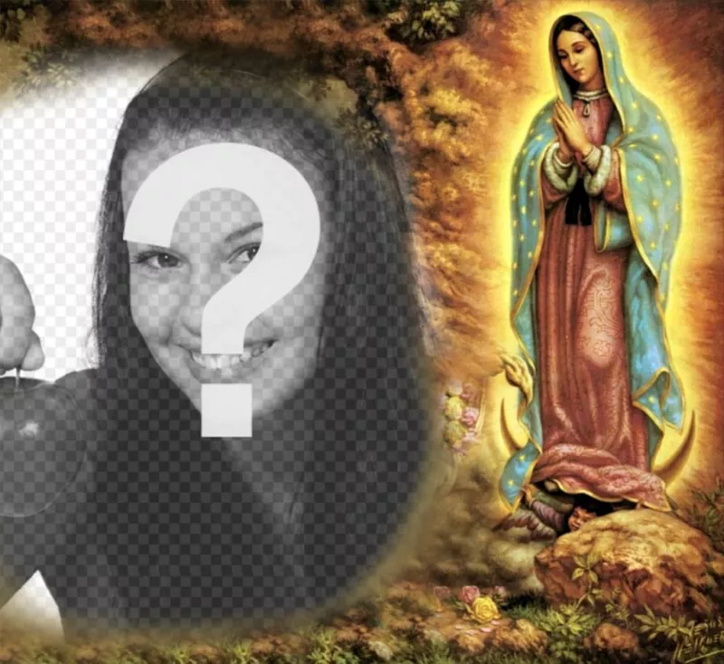 Fotomontaje religioso con la Virgen de Guadalupe para tu foto ..