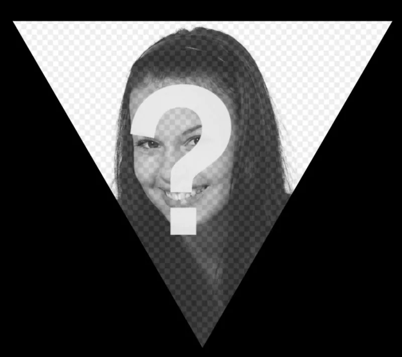 Marco negro en forma de triángulo para añadir tu foto gratis ..