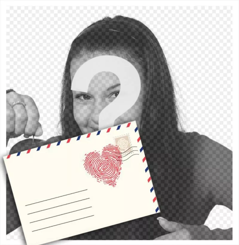 Fotomontaje de una carta de amor para modificar con tu foto online ..