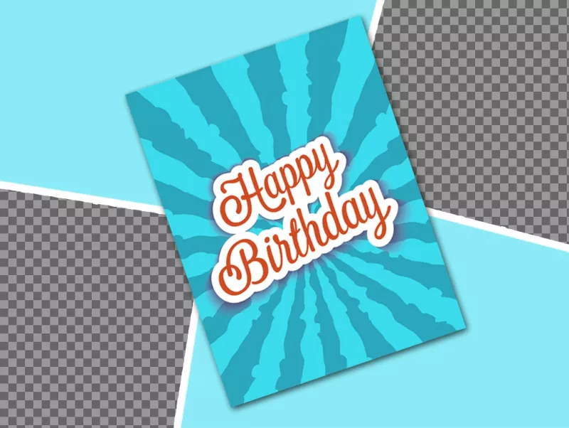 Celebra tu cumpleaños con esta original tarjeta para editar con dos fotos ..