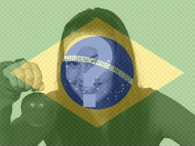 Poner la bandera de Brasil junto en tu foto online ..