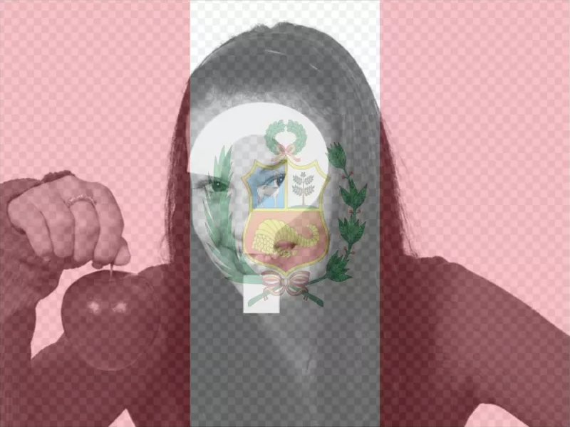 Bandera de Peru, fotomontaje online ..
