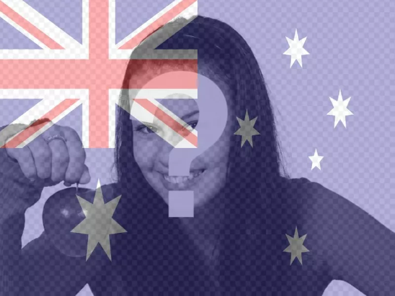 Bandera de Australia para poner en tu foto online. ..