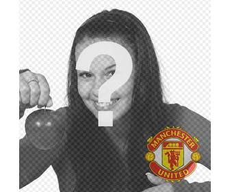 Fotomontaje en el que puedes poner el escudo del Manchester United en tu foto.