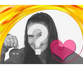 marco fotos un corazon felicita san valentin un montaje fotografico online gratuito puedes guardar o enviar correo electronico