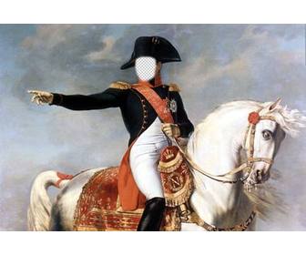 fotomontaje napoleon bonaparte montado caballo