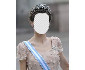 fotomontaje princesa letizia gran corona insertar foto