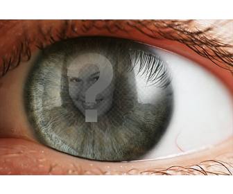 crea un fotomontaje un ojo fotografia superpuesta iris pupila reflejo