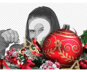 decora imagenes enorme bola roja navidad online