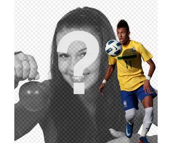 fotomontaje podras poner foto neymar junior camiseta brasil