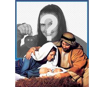 tarjeta nacimiento pesebre navidad foto