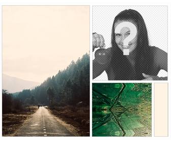 collage poner foto un fondo indie bosques fractales