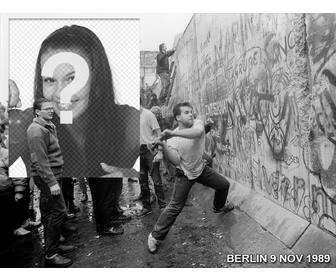 fotomontaje caida muro berlin 1989 poner foto foto